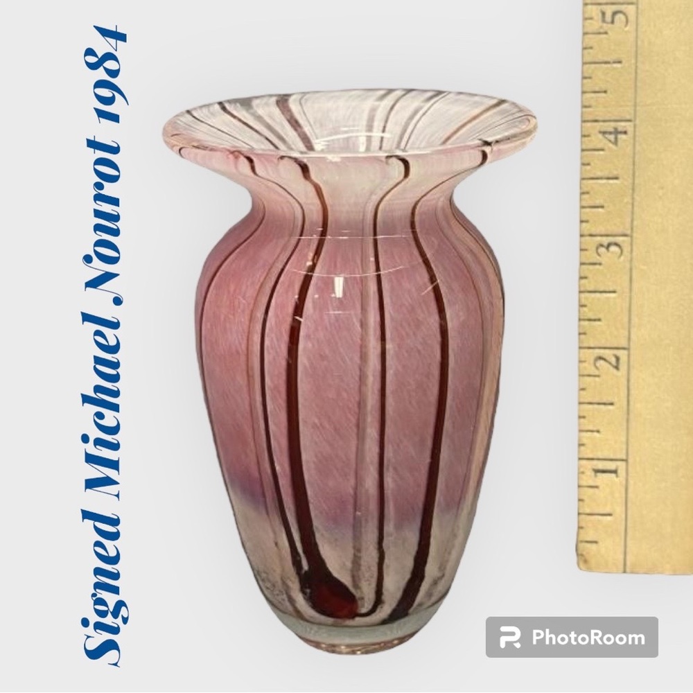 Michael Nourot Art Glass Vase